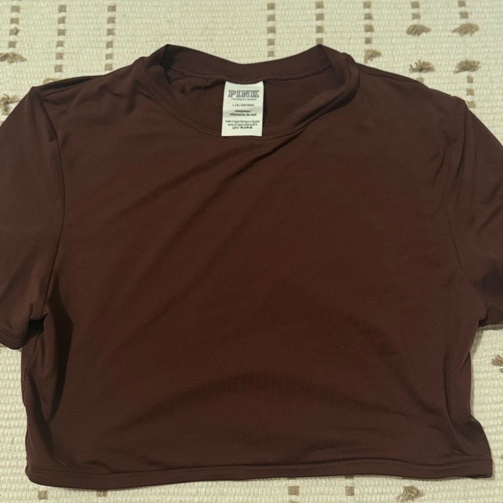 PINK Brown  Crop Top